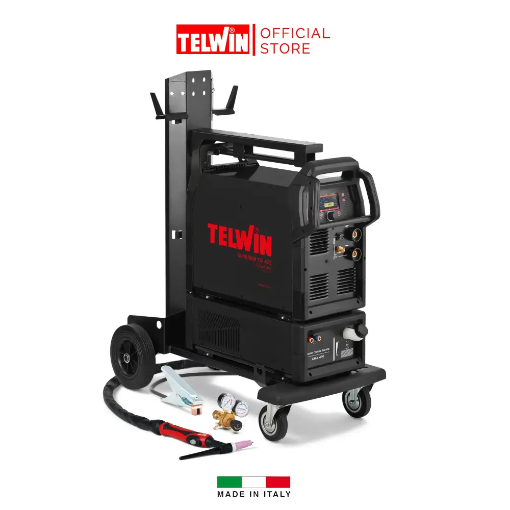 Máy hàn Tig Telwin SUPERIOR TIG 422 WAVE AC/DC AQUA + TROLLEY